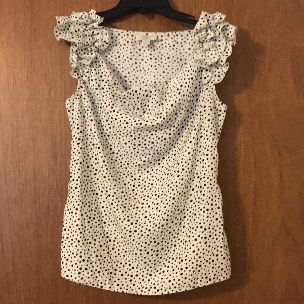 Loft sleeveless flutter cap sleeves fitted tank